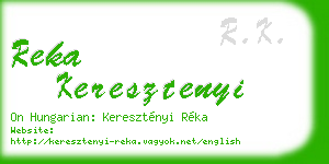 reka keresztenyi business card